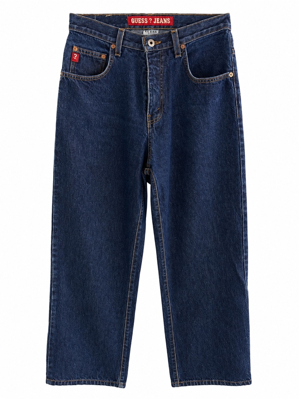 Vintage 90s Guess High Rise Dark Wash Straight Leg Jeans Size 28